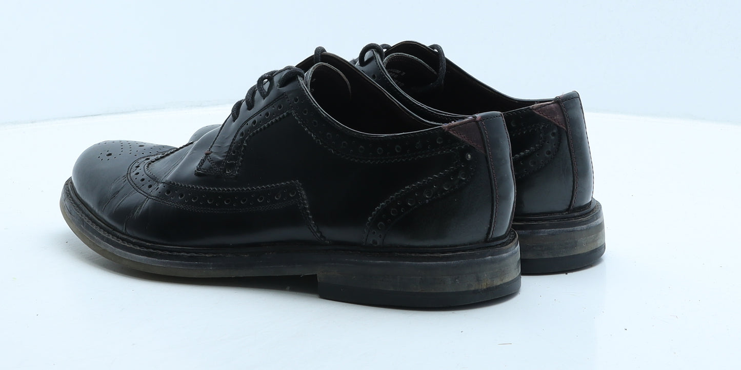 Ted Baker Mens Black Leather Brogue Dress UK 9 43
