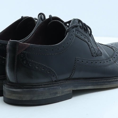Ted Baker Mens Black Leather Brogue Dress UK 9 43