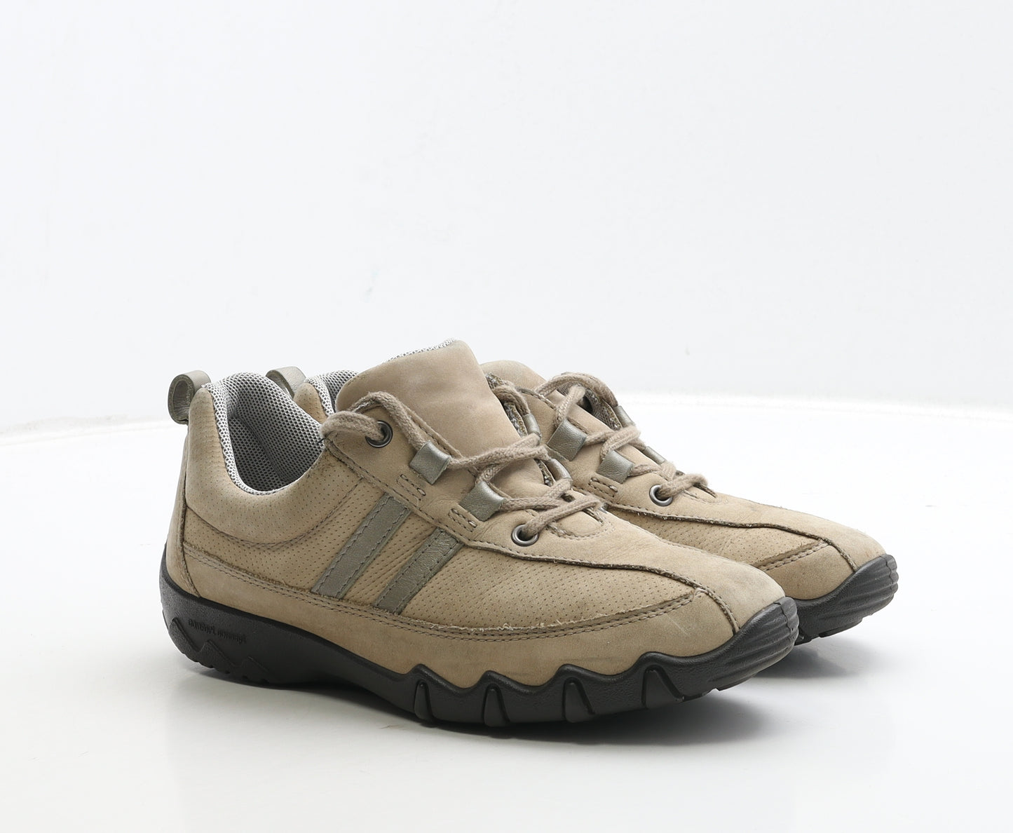 Hotter Womens Brown Leather Trainer UK 4