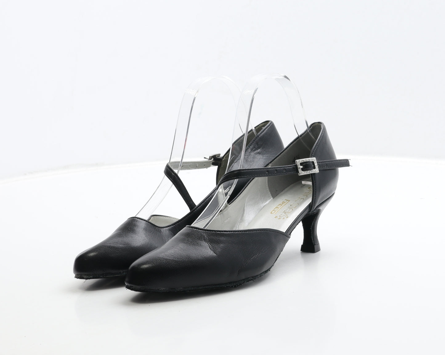 Dance Steps Freed Womens Black Leather D'Orsay Heel UK 4.5 - Dance Shoe