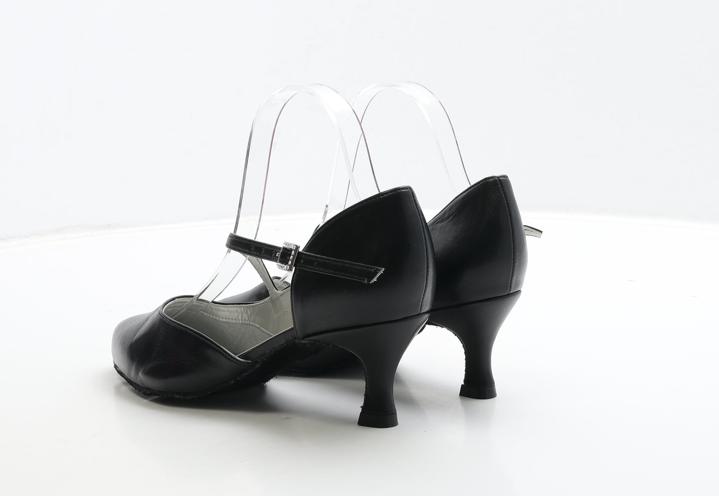 Dance Steps Freed Womens Black Leather D'Orsay Heel UK 4.5 - Dance Shoe