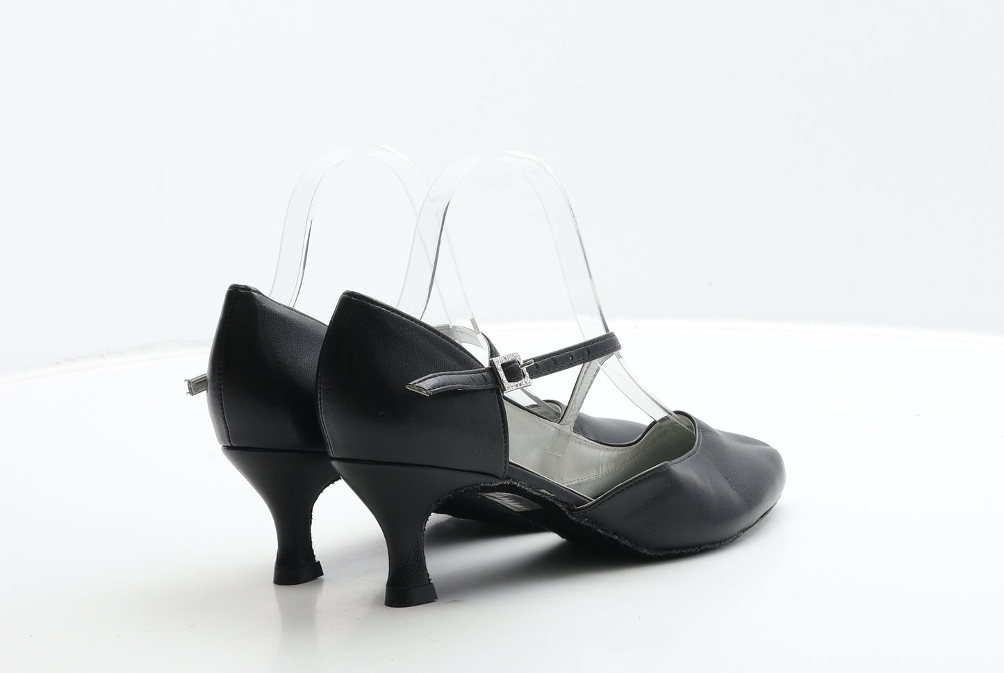 Dance Steps Freed Womens Black Leather D'Orsay Heel UK 4.5 - Dance Shoe