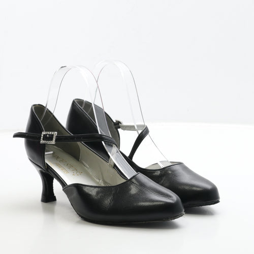 Dance Steps Freed Womens Black Leather D'Orsay Heel UK 4.5 - Dance Shoe