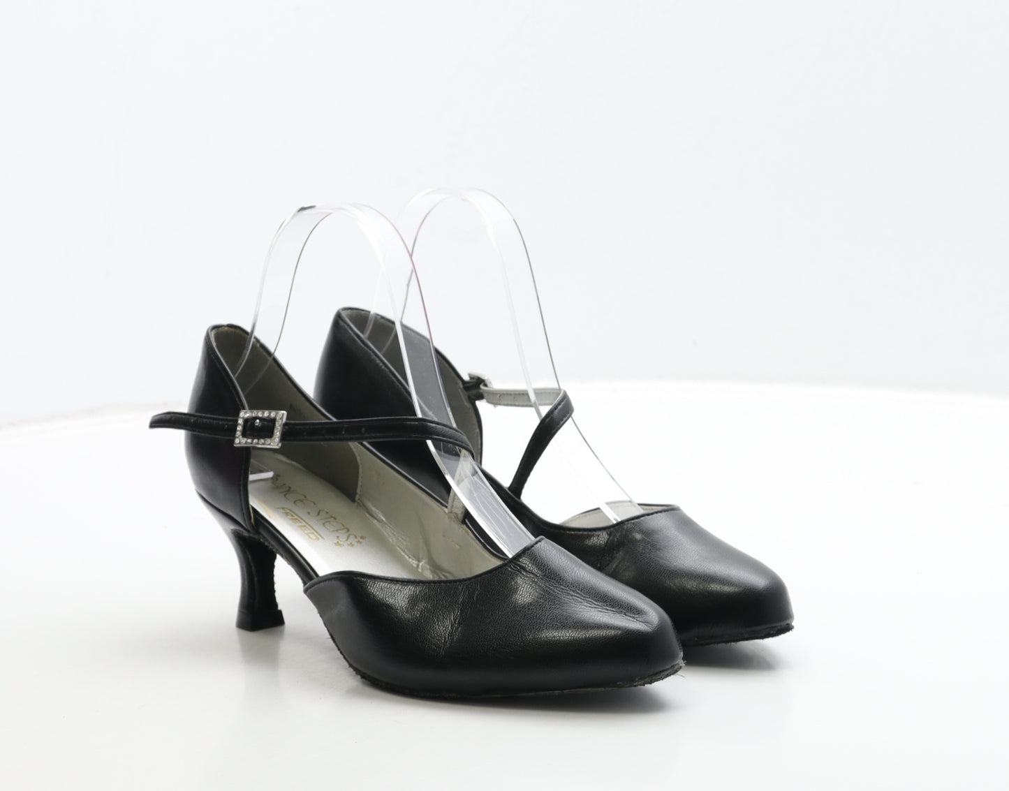 Dance Steps Freed Womens Black Leather D'Orsay Heel UK 4.5 - Dance Shoe