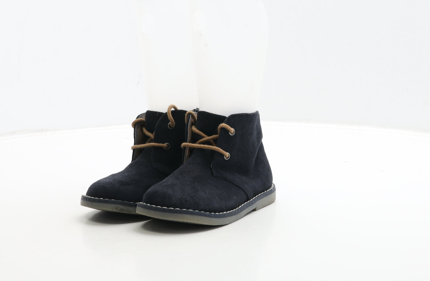 George Boys Blue Leather Bootie Boot UK 8 26