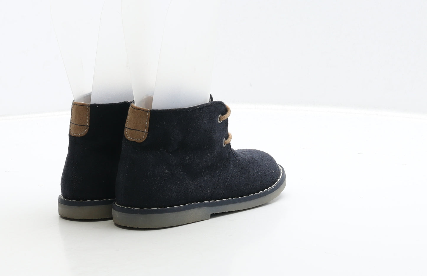 George Boys Blue Leather Bootie Boot UK 8 26