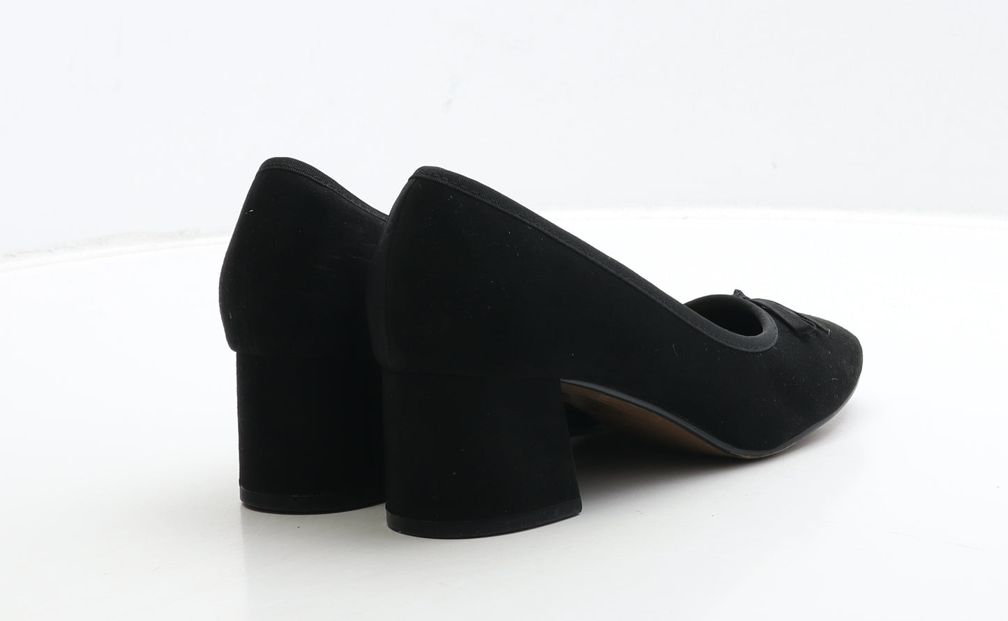 TU Womens Black Suede Court Heel UK 5