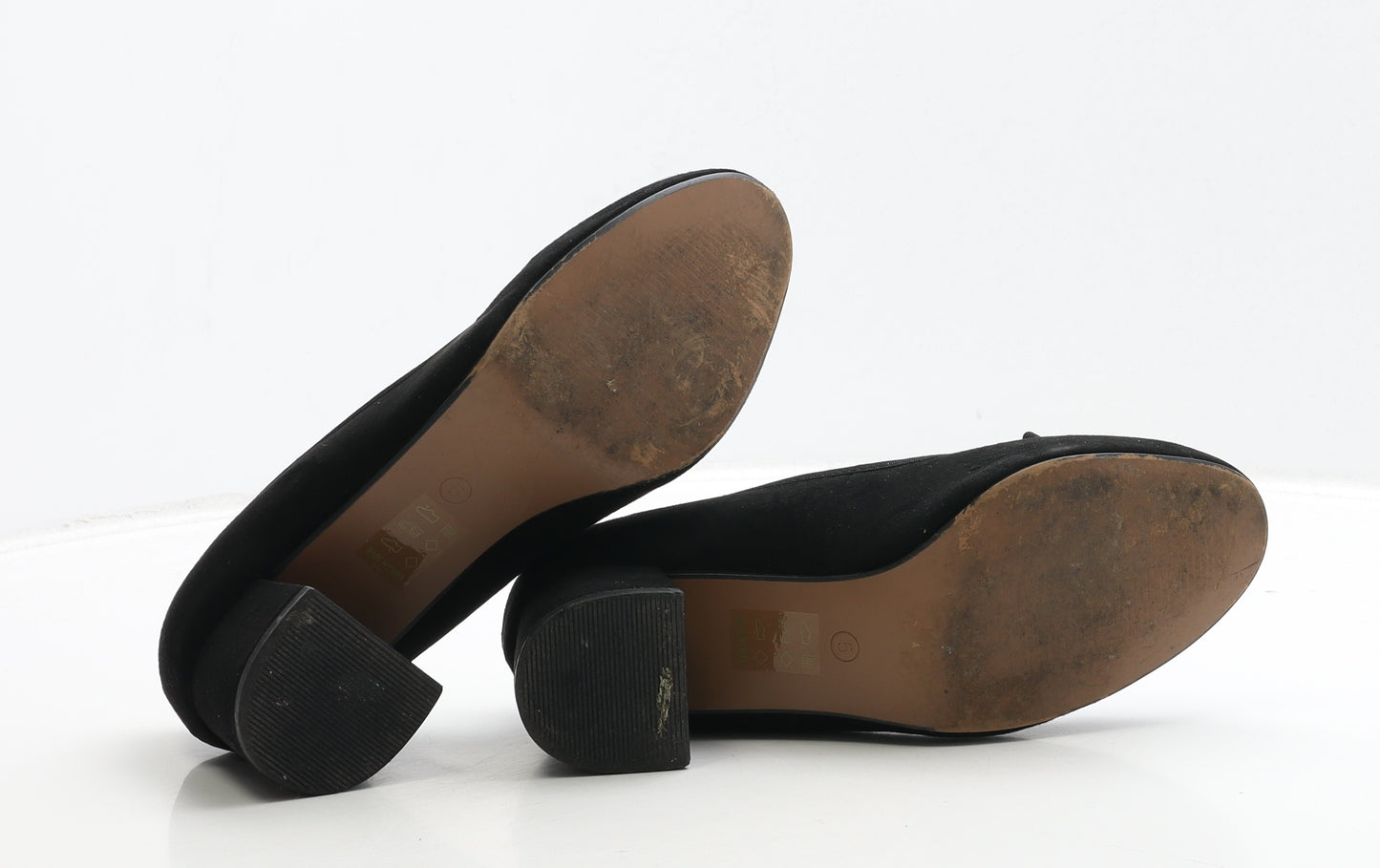 TU Womens Black Suede Court Heel UK 5