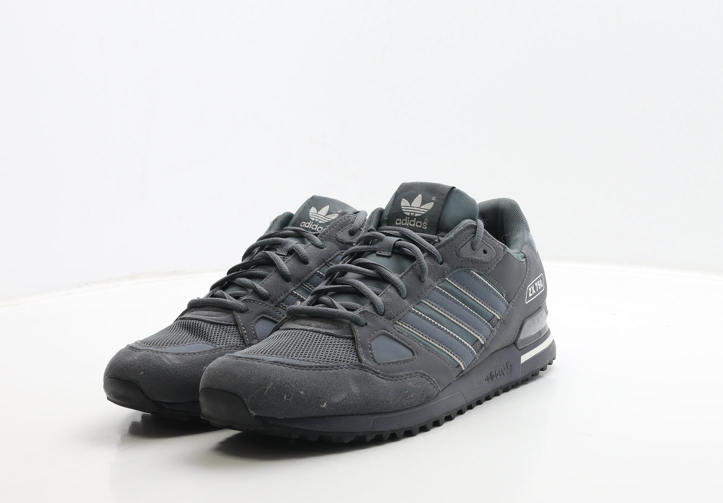 adidas Mens Grey Polyester Trainer UK 11 46 - ZX 750