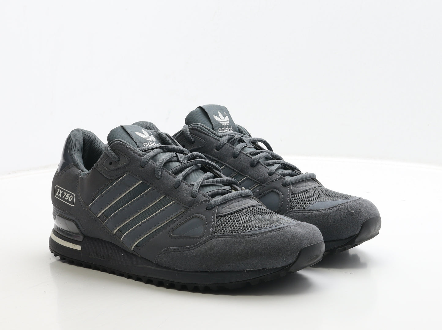 adidas Mens Grey Polyester Trainer UK 11 46 - ZX 750