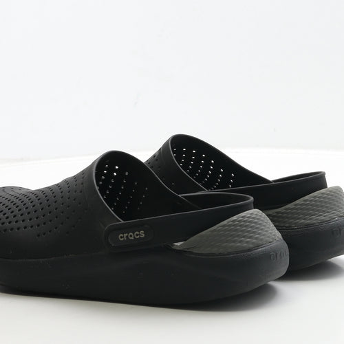 Crocs Mens Black Rubber Slip On Sandal UK 8 US 9
