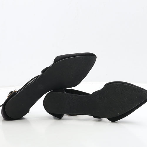 Atmosphere Womens Black Suede Flat UK 4 37