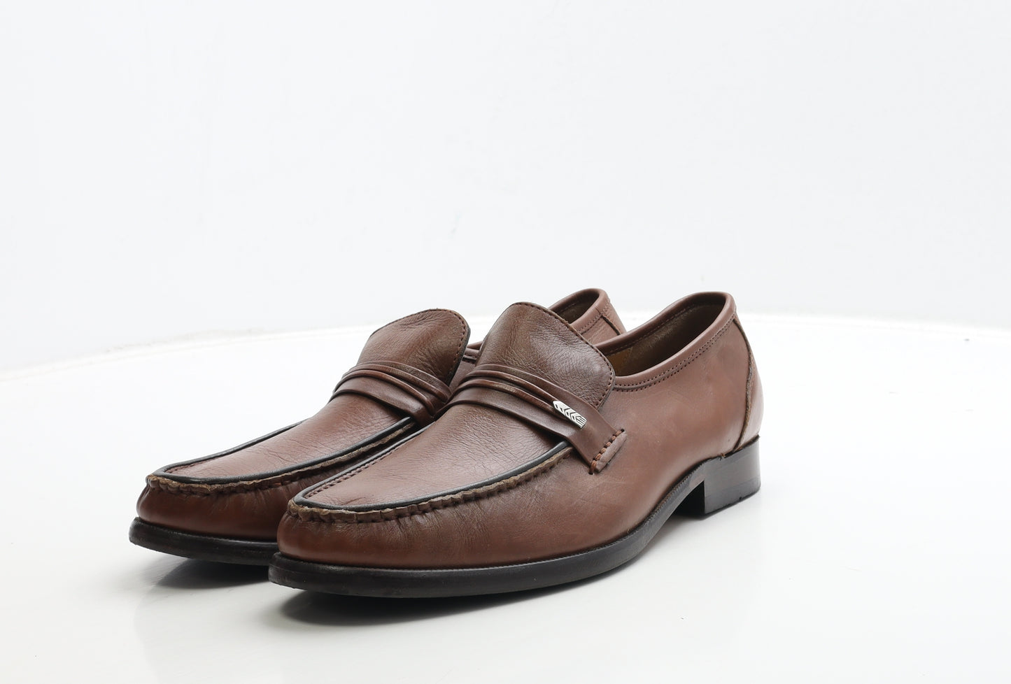 Samuel Windsor Mens Brown Leather Loafer Casual UK 7.5