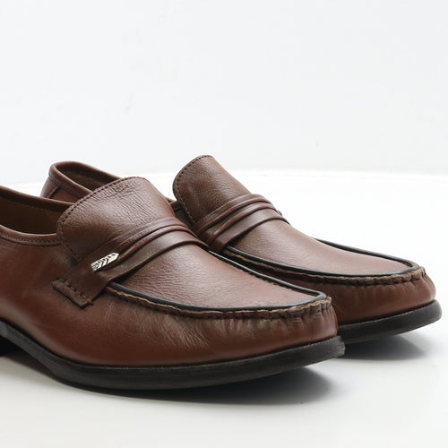 Samuel Windsor Mens Brown Leather Loafer Casual UK 7.5