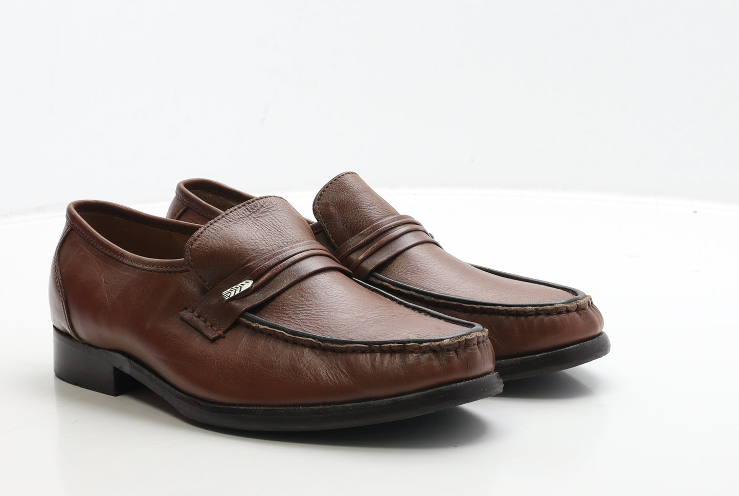 Samuel Windsor Mens Brown Leather Loafer Casual UK 7.5