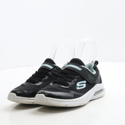 Skechers Girls Black Polyester Trainer UK 12 30