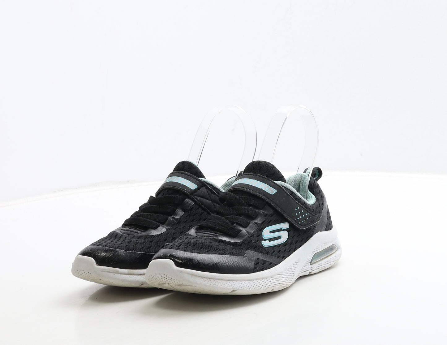 Skechers Girls Black Polyester Trainer UK 12 30