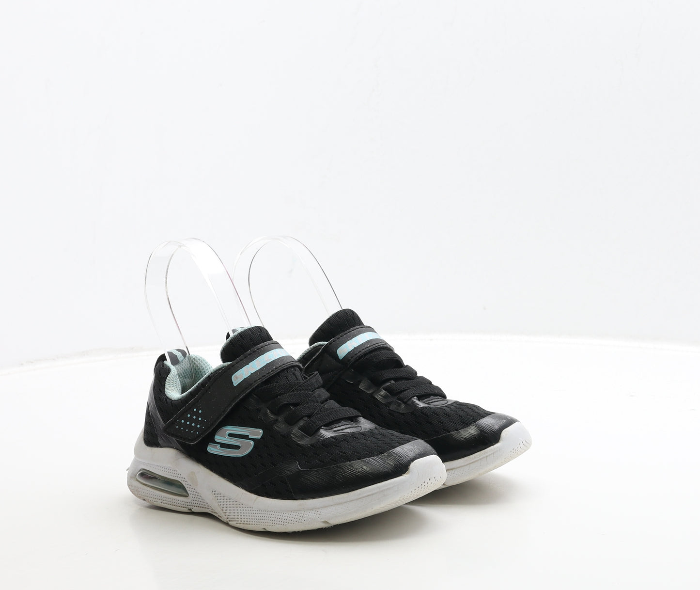 Skechers Girls Black Polyester Trainer UK 12 30
