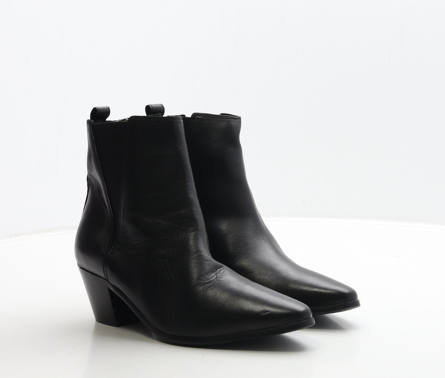 Cara Womens Black Leather Chelsea Boot UK 6 39