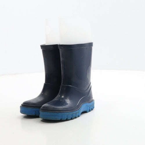 Preworn Boys Blue Rubber Wellies Boot UK 5
