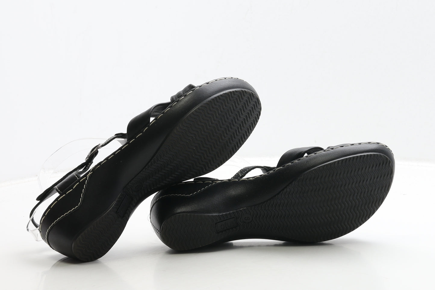 Lotus Womens Black Leather Strappy Sandal UK 6
