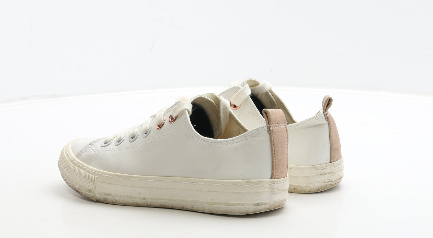 NEXT Womens White Polyester Trainer UK 4 37