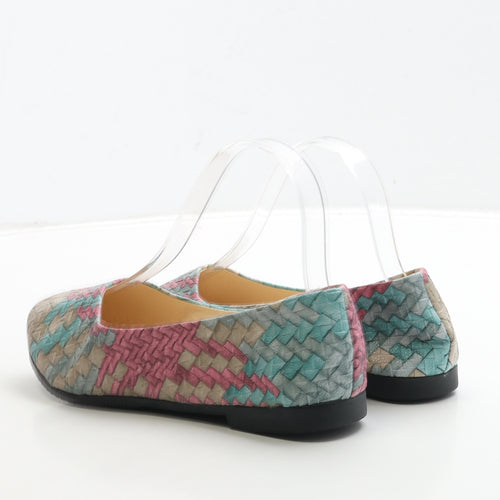Preworn Womens Multicoloured Geometric Polyester Flat UK 5 38