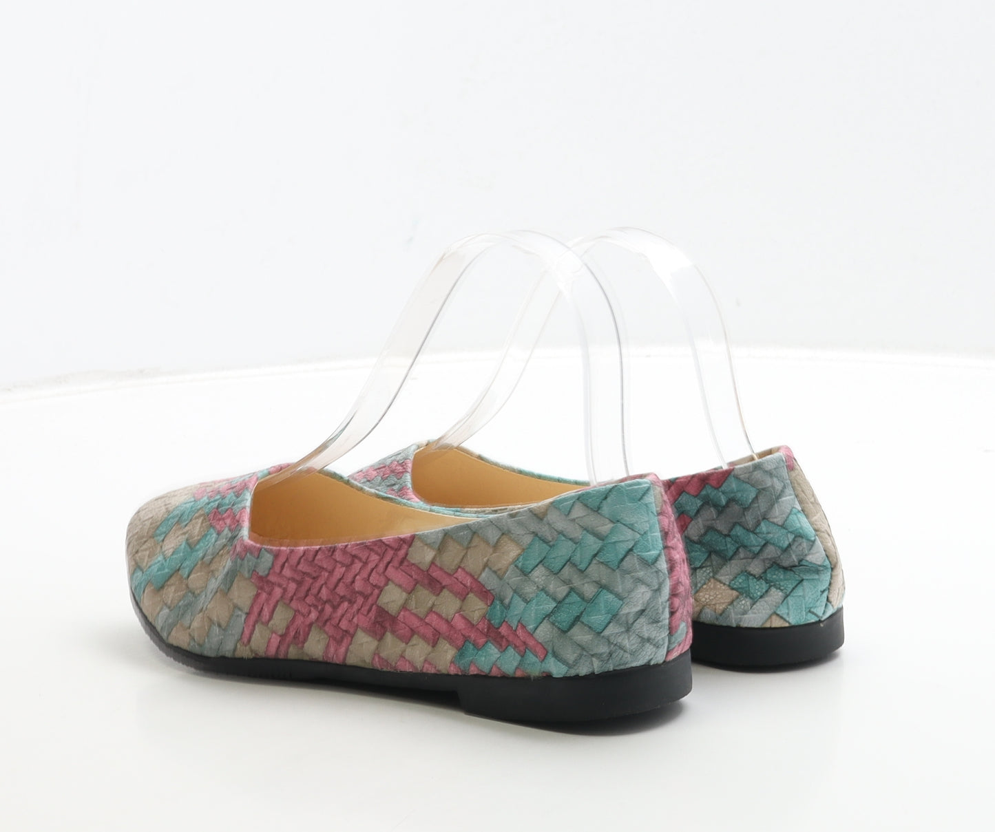 Preworn Womens Multicoloured Geometric Polyester Flat UK 5 38