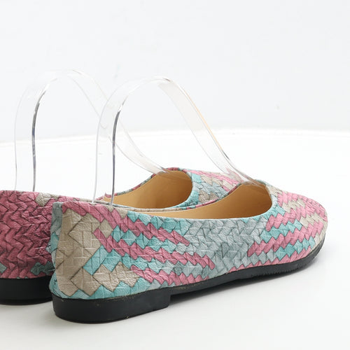Preworn Womens Multicoloured Geometric Polyester Flat UK 5 38