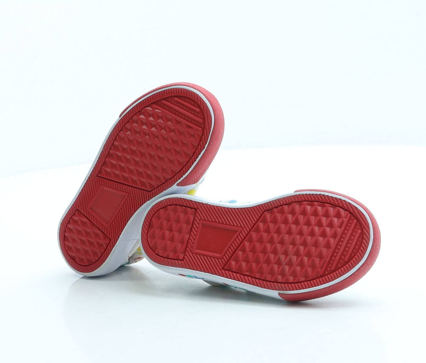 George Boys Multicoloured Geometric Fabric Trainer UK 7 24 - Mickey Mouse