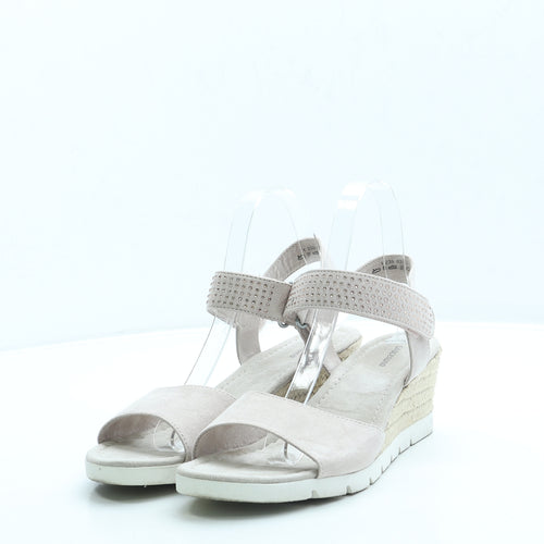 Graceland Womens Pink Suede Espadrille Heel UK 6 39