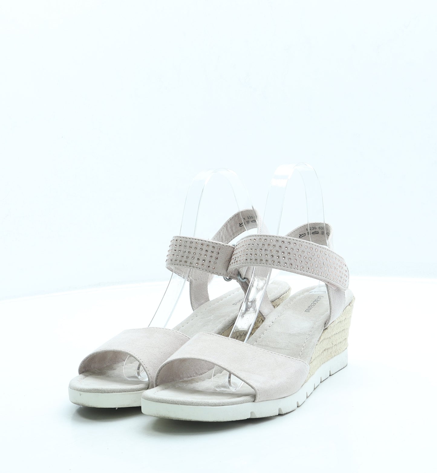 Graceland Womens Pink Suede Espadrille Heel UK 6 39