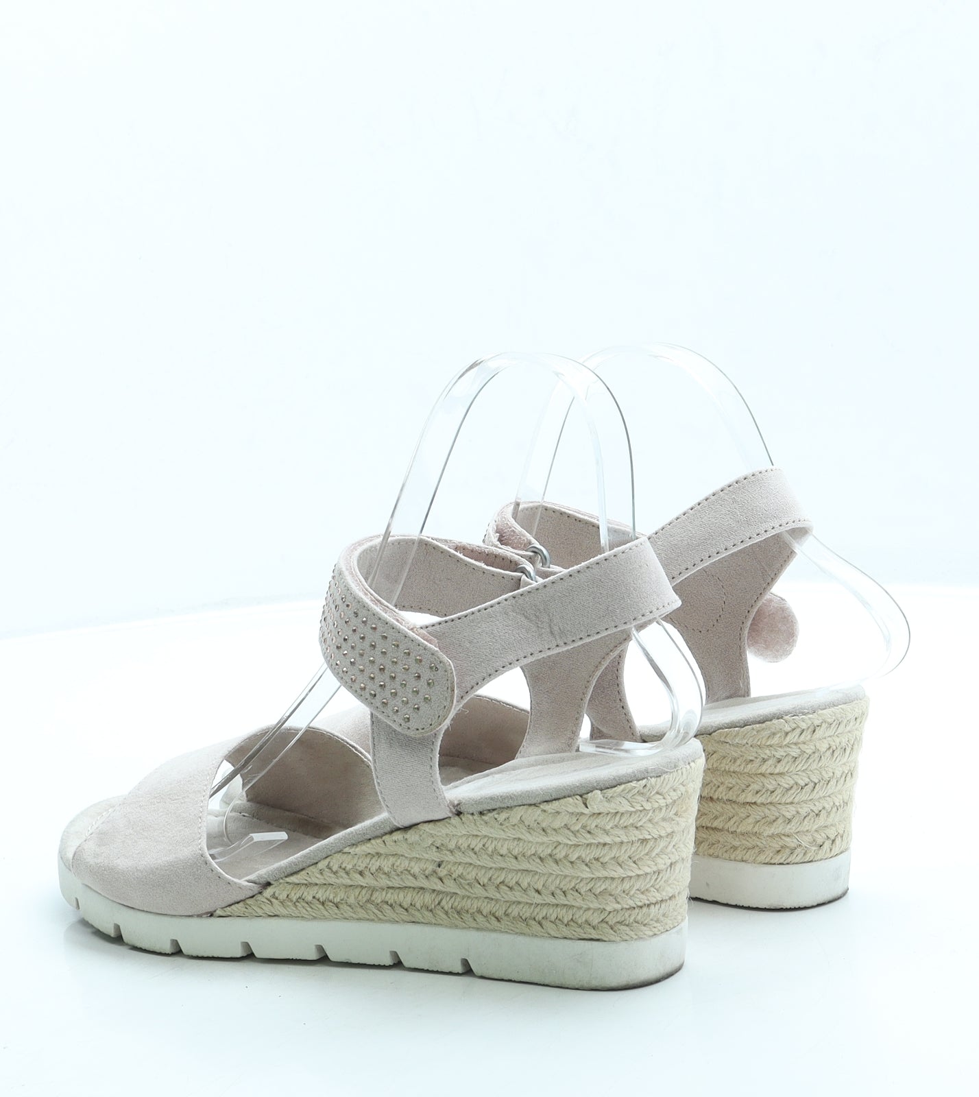 Graceland Womens Pink Suede Espadrille Heel UK 6 39