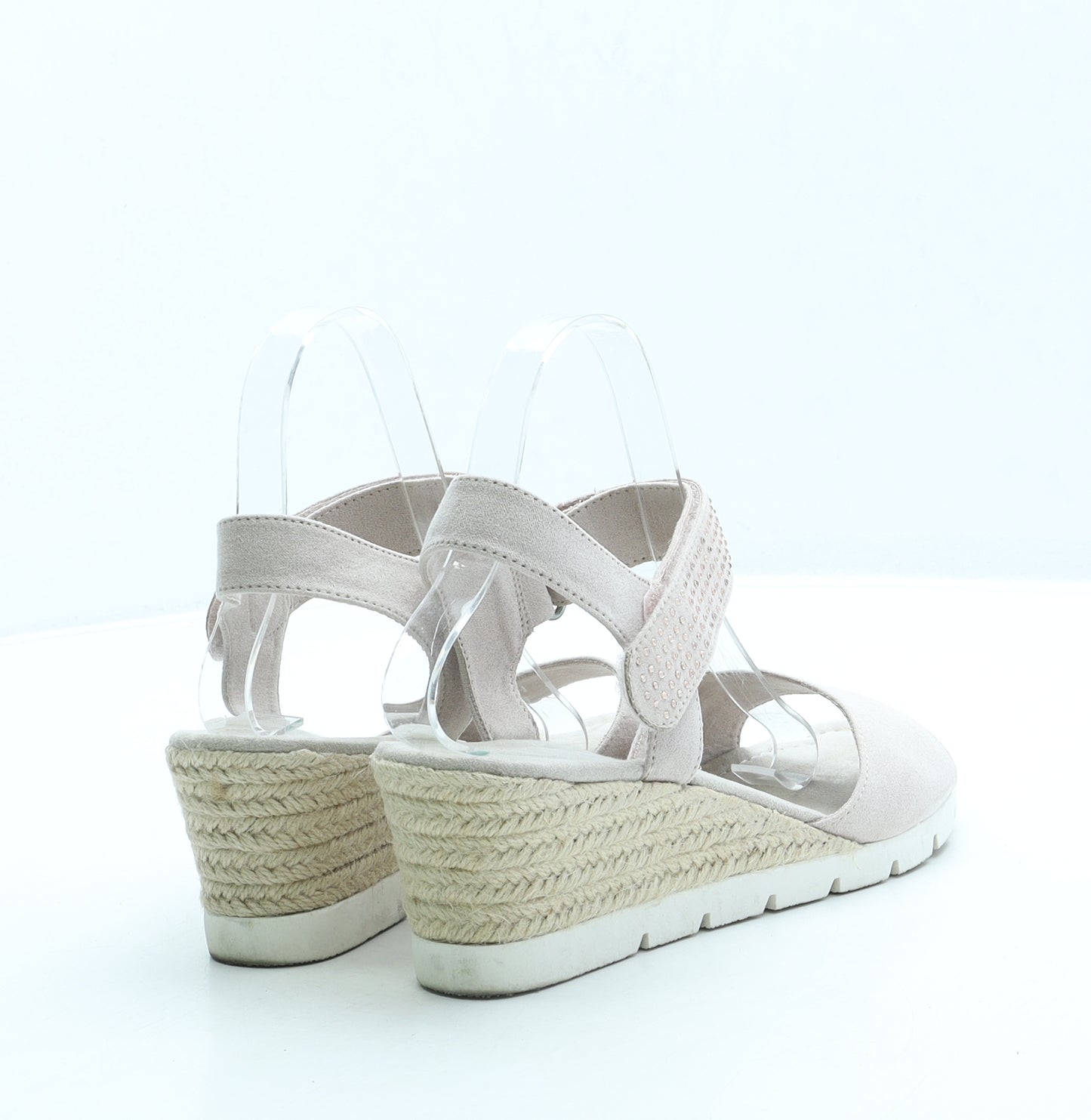 Graceland Womens Pink Suede Espadrille Heel UK 6 39