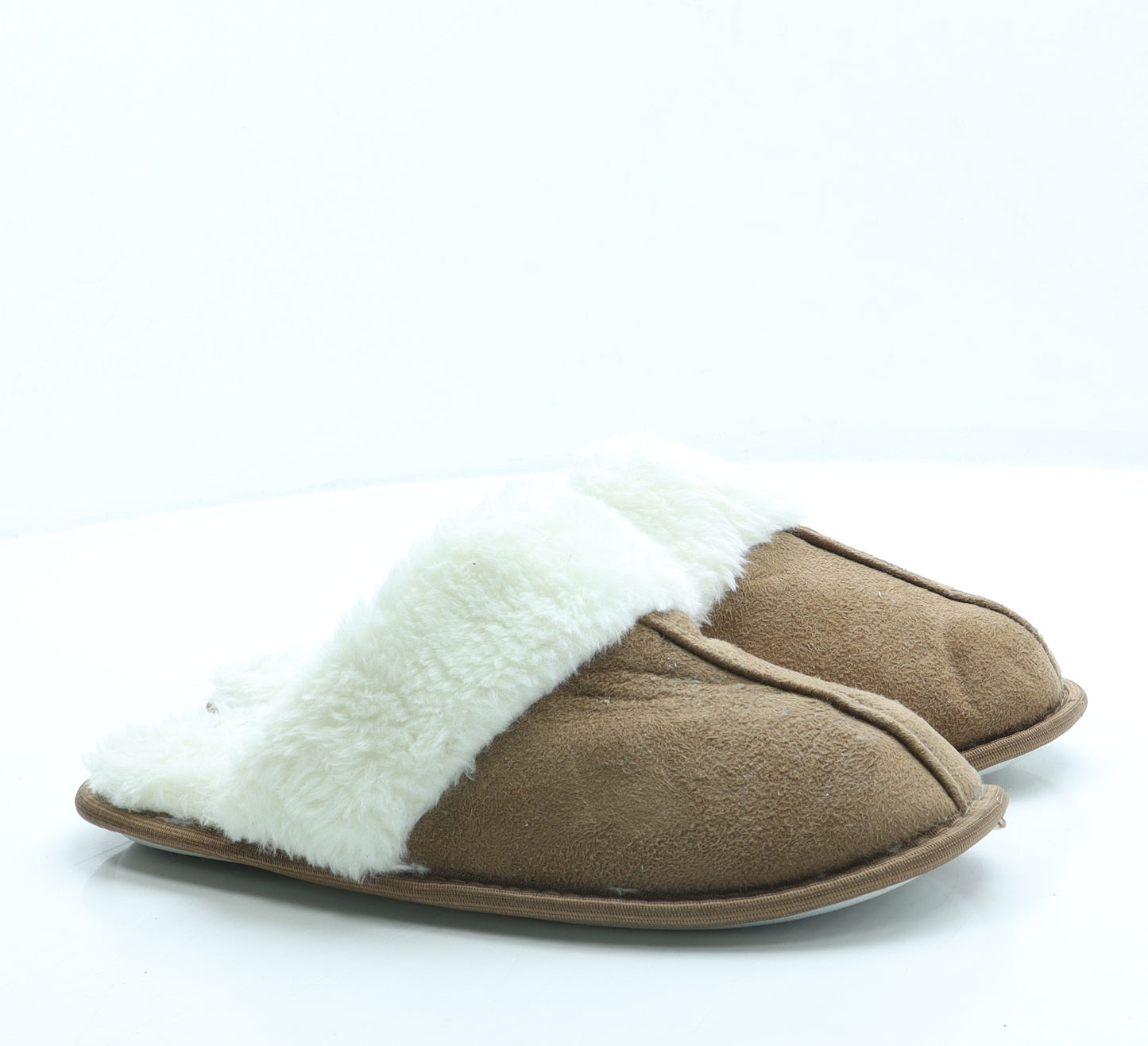Pep&Co Womens Brown Polyester Slip On Slipper UK