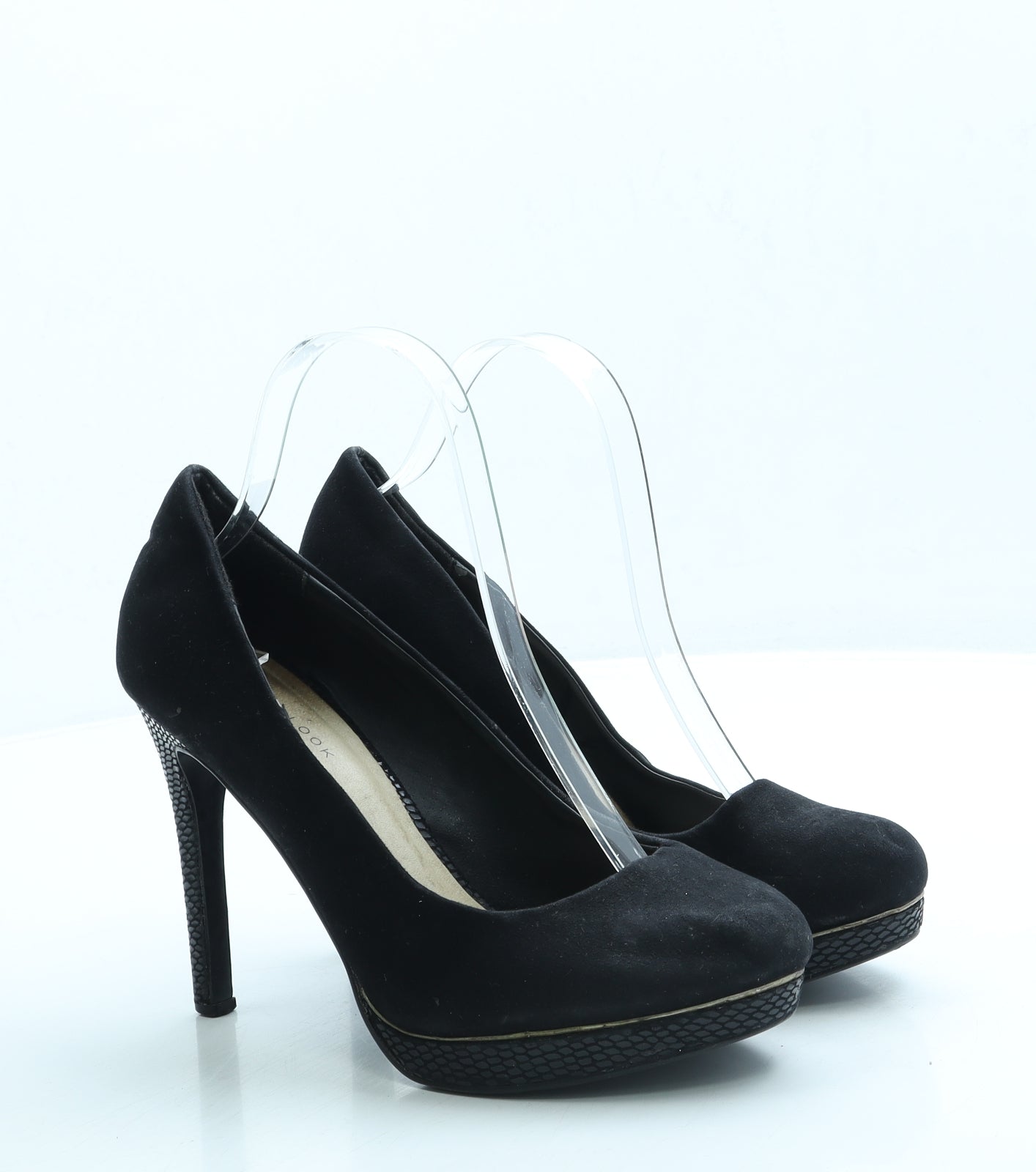 New Look Womens Black Polyester Court Heel UK 6 39