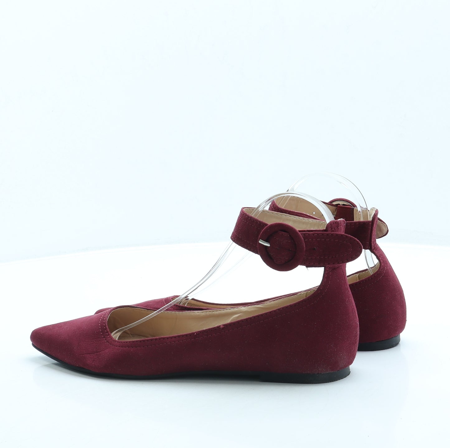 Dorothy Perkins Womens Red Suede Flat UK 7