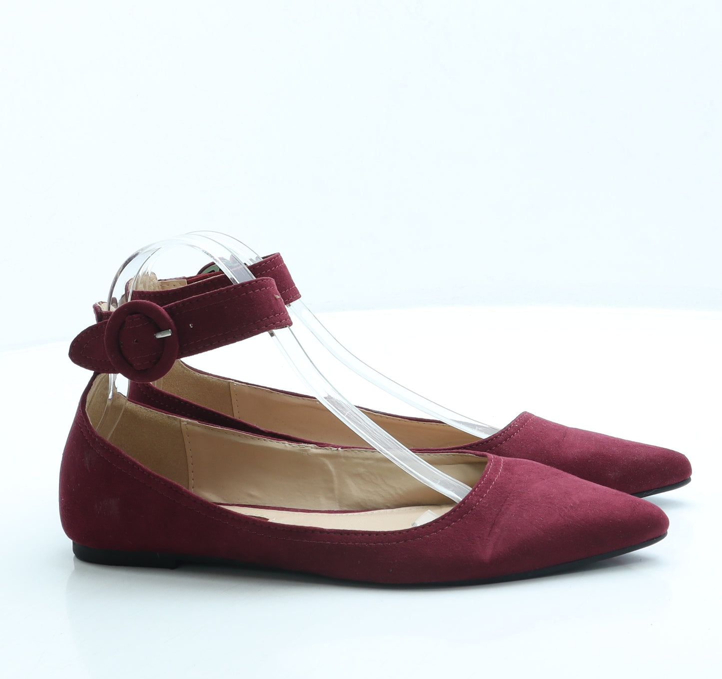 Dorothy Perkins Womens Red Suede Flat UK 7
