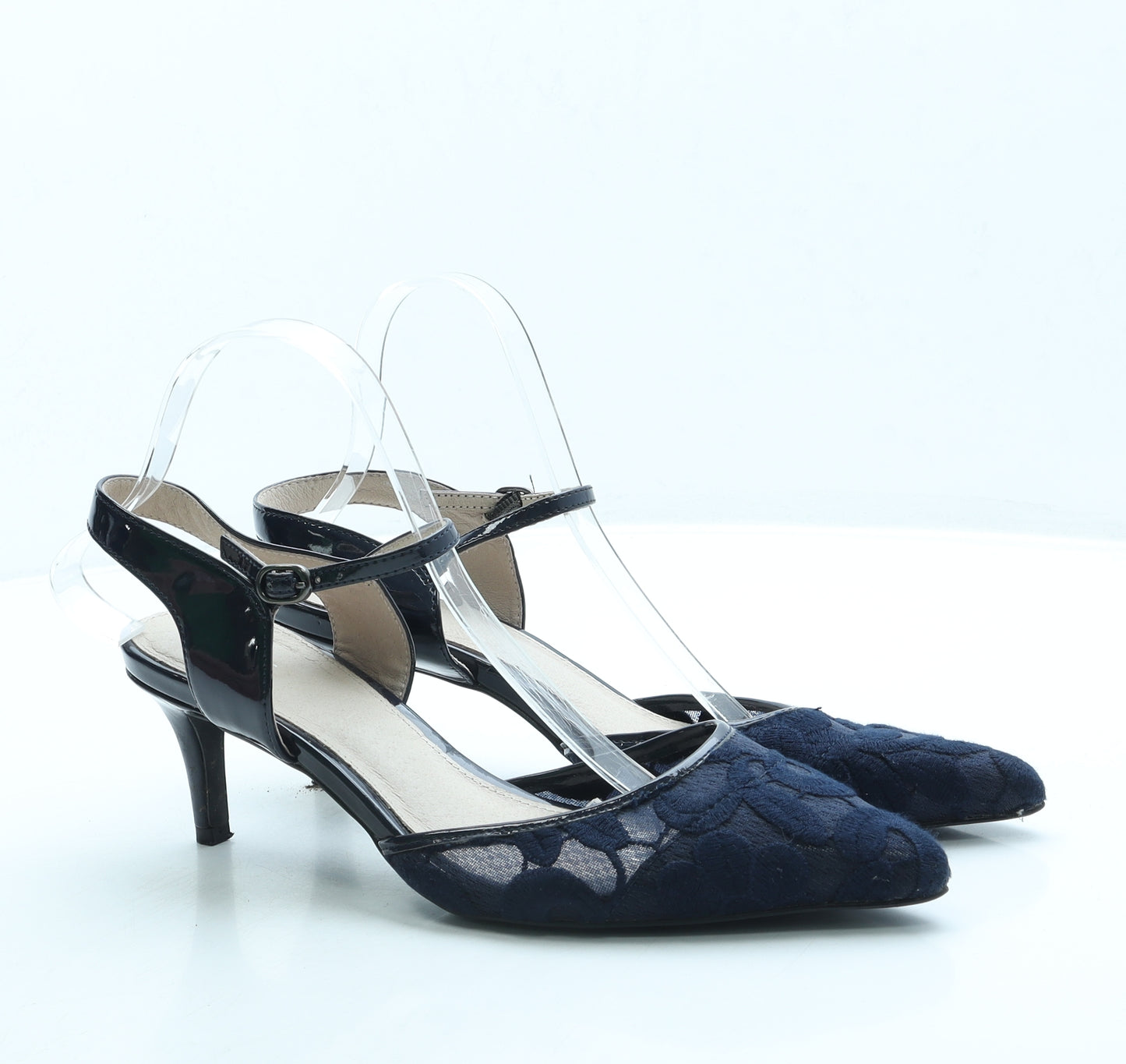 NEXT Womens Blue Polyester Slingback Heel UK 8 42