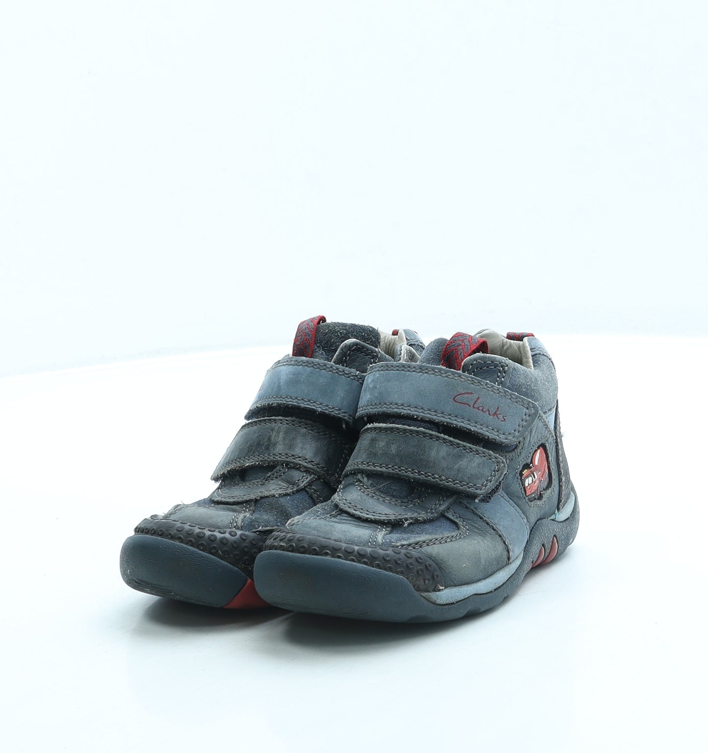 Clarks Boys Blue Polyester Trainer UK 8