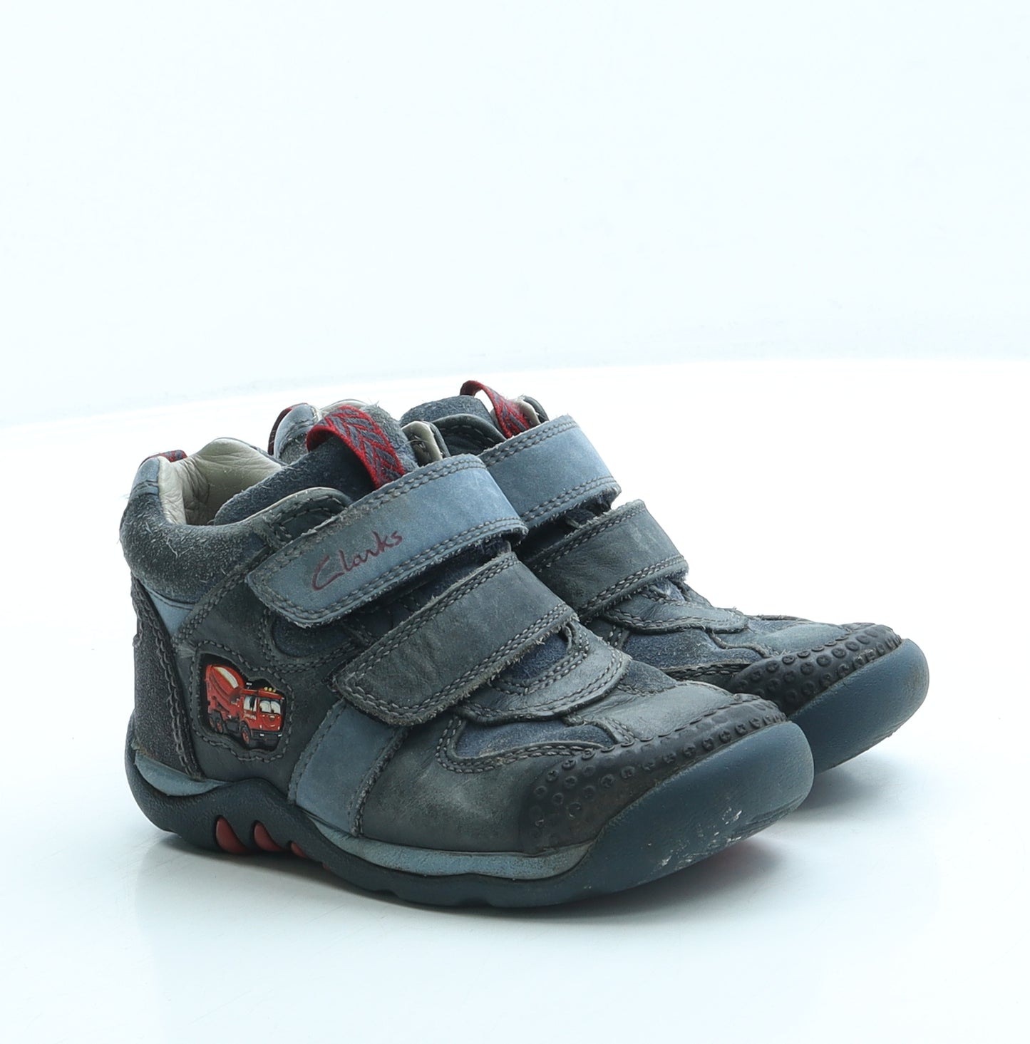 Clarks Boys Blue Polyester Trainer UK 8