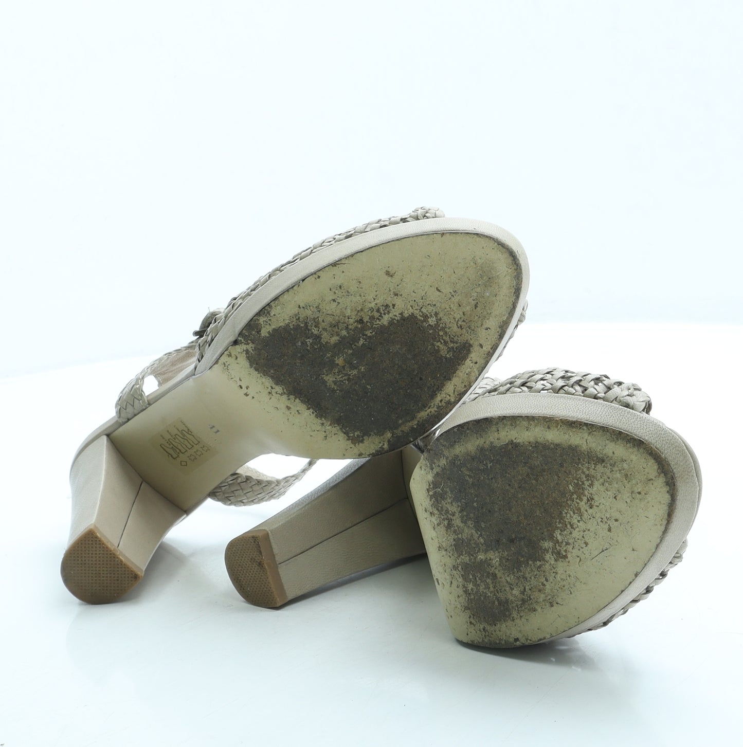 Bruno Premi Womens Beige Leather Slingback Heel UK 7 41