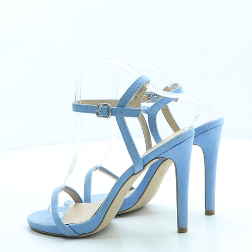 New Look Womens Blue Suede Strappy Heel UK 6 39