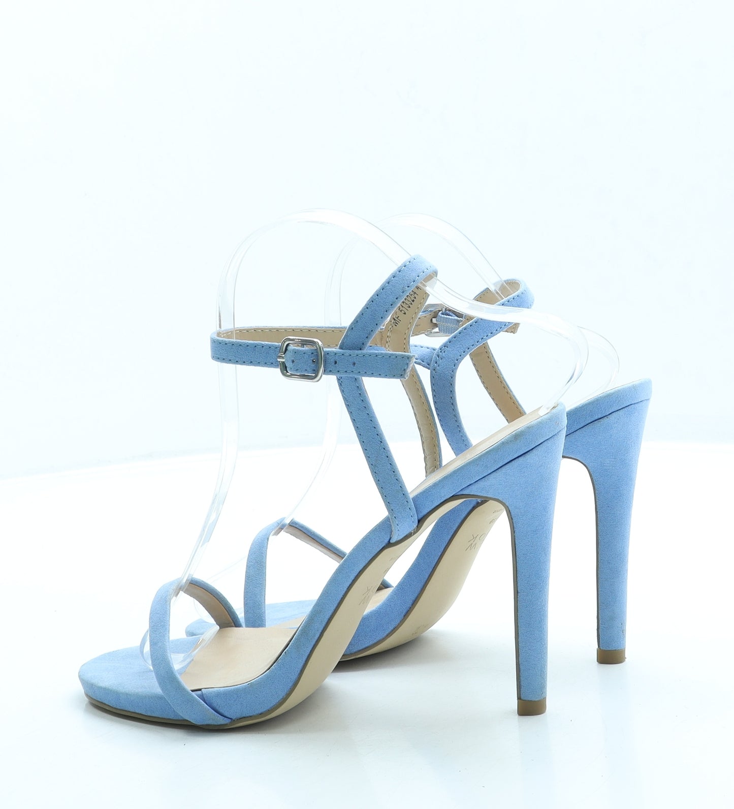 New Look Womens Blue Suede Strappy Heel UK 6 39