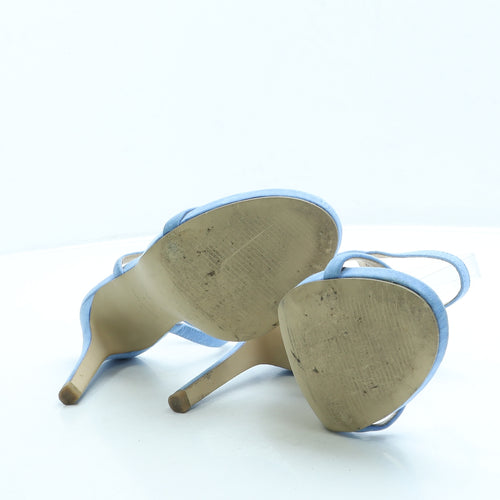 New Look Womens Blue Suede Strappy Heel UK 6 39
