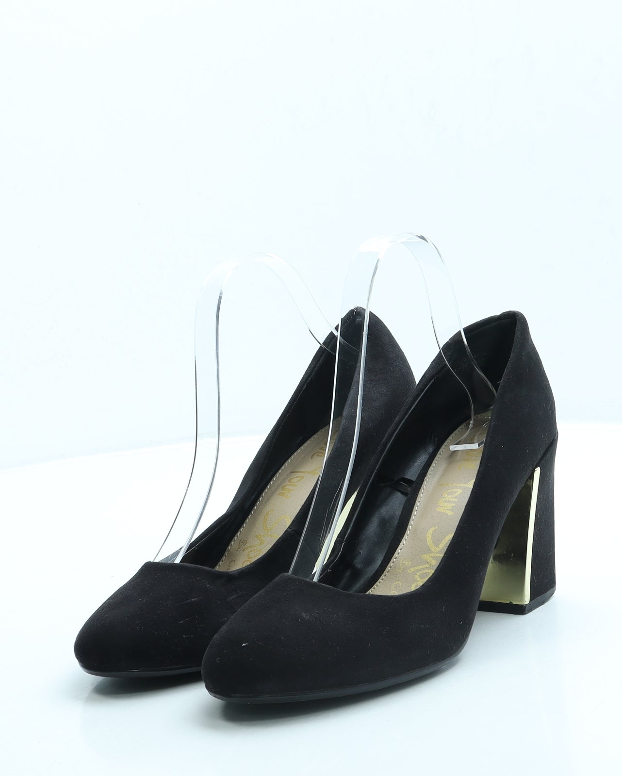 George Womens Black Suede Court Heel UK 6 39