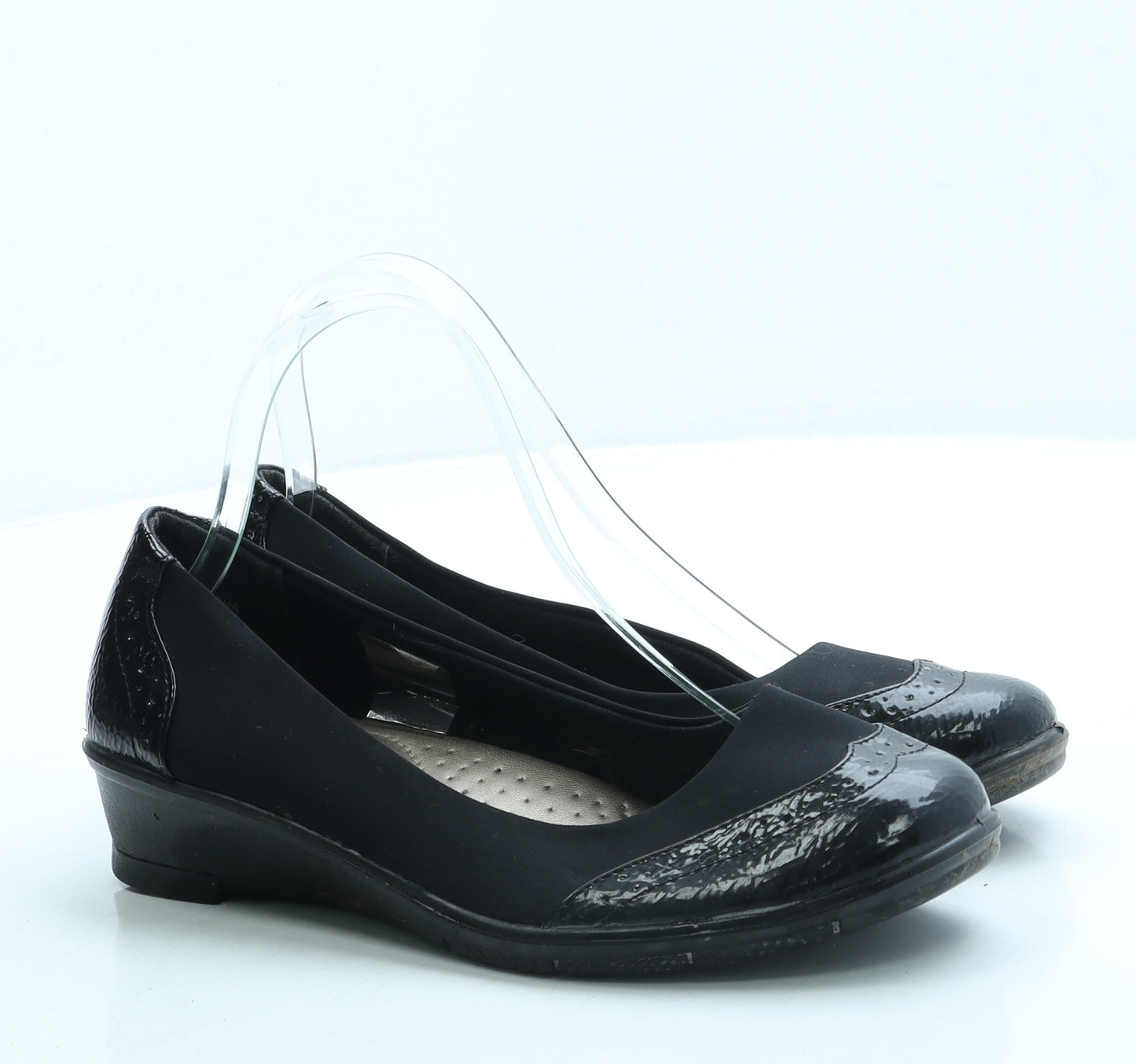 Lunar Womens Black Polyester Flat UK 5