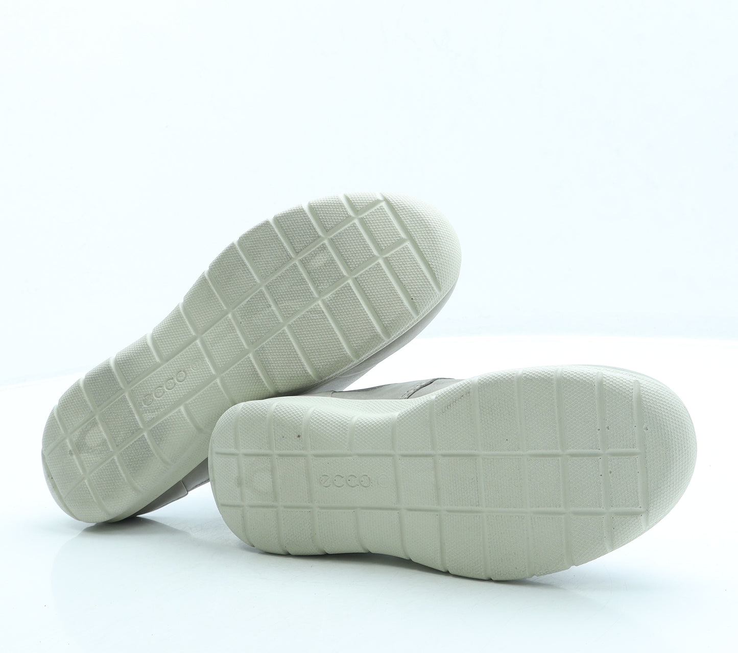 ECCO Womens Grey Leather Slip On Sandal UK 4
