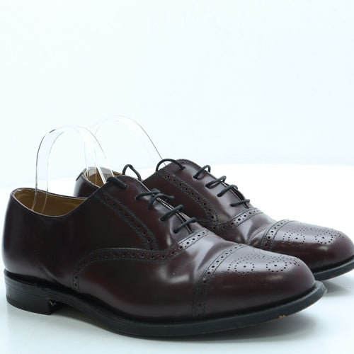 Catesby Mens Red Leather Brogue Dress UK 10