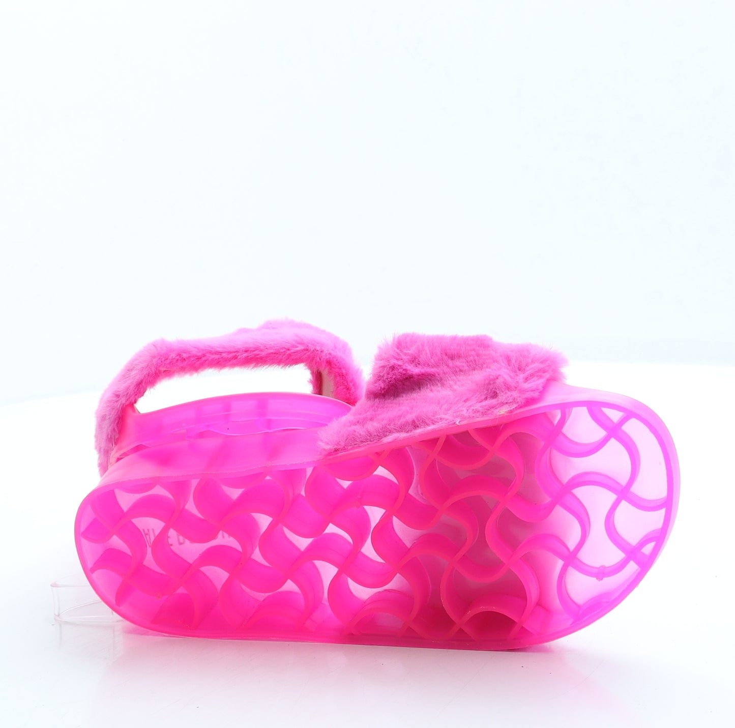 Cape Robbin Womens Pink Faux Fur Slip On Sandal UK 8 41